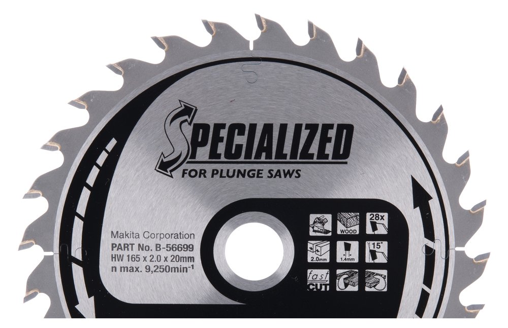 Disco Sierra Circular , Specialized T C T, 165 X 20 Mm, 28 D Makita B-56699 165X20 Mm corte