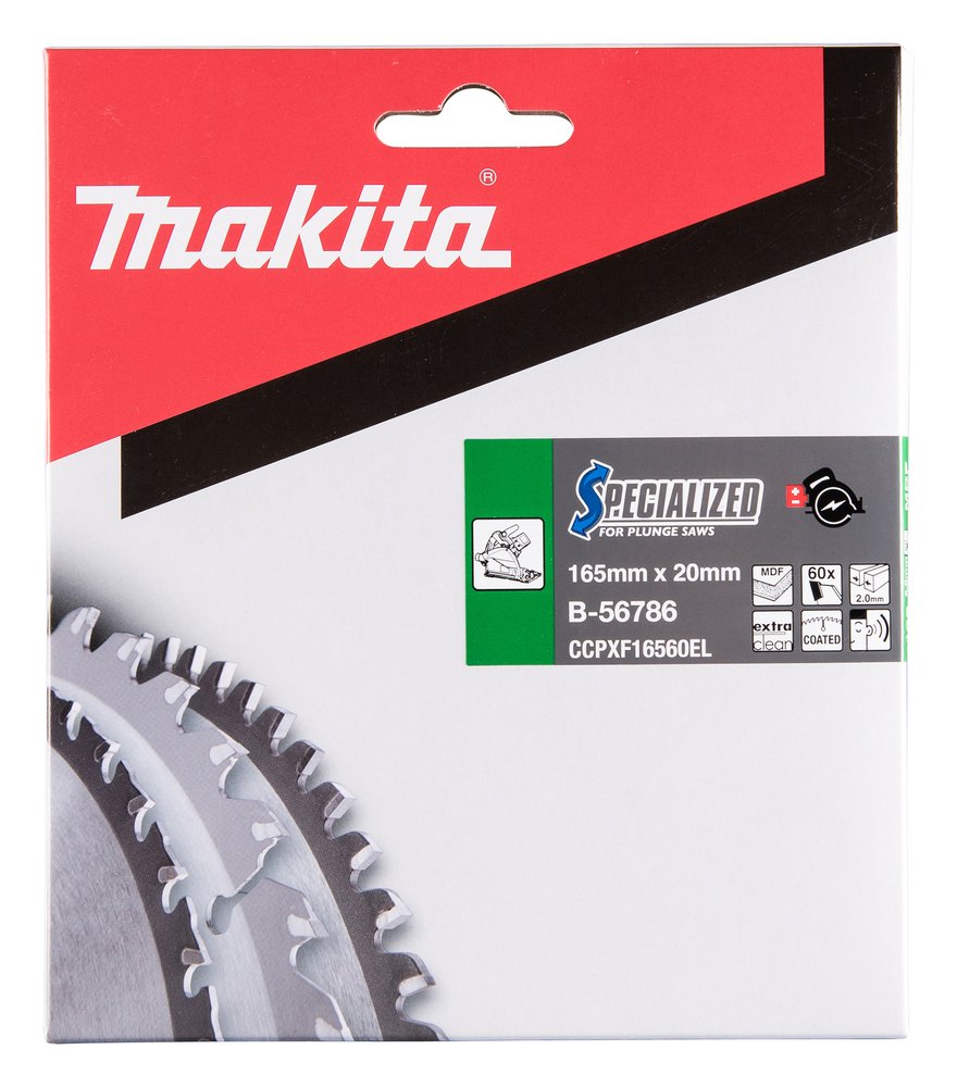 Disco Sierra Circular , Specialized T C T, 165 X 20 Mm, 60 D Makita B-56786 165X20 Mm corte - Imagen 3