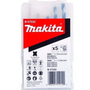 Set de Brocas para Sds-plus, 5 Piezas Makita B-57532 6 Mm 123 Mm perforación fijación