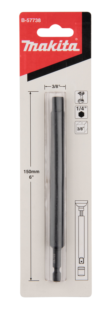 Accesorio Cambio de Inserción, 152 Mm, 3/8" – 1/4" Makita B-57738 perforación fijación - Imagen 4