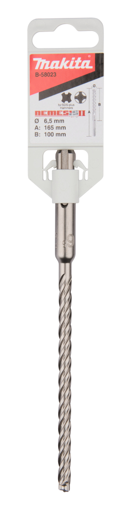 Broca para Sds-plus, Nemesis 2, 6,5 X 165 Mm Makita B-58023 5X165 Mm Mate perforación fijación - Imagen 3