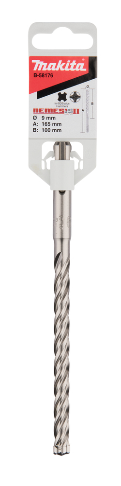 Broca para Sds-plus, Nemesis 2, 9 X 165 Mm Makita B-58176 9X165 Mm Mate perforación fijación - Imagen 3