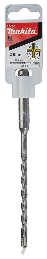 Broca TCT 6 X 100 / 160 Mm, para Sds-plus Makita B-62505 perforación fijación - Imagen 2