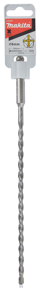 Broca TCT 6 X 200 / 260 Mm, para Sds-plus Makita B-62527 perforación fijación - Imagen 2