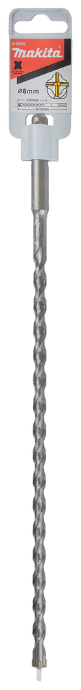 Broca TCT 8 X 250 / 310 Mm, para Sds-plus Makita B-62642 perforación fijación - Imagen 2
