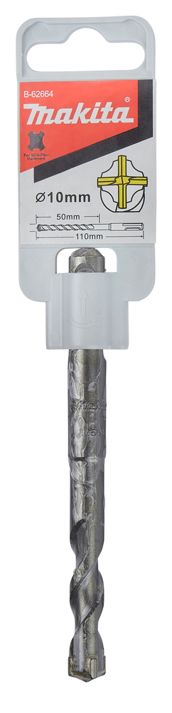 Broca TCT 10 X 50 / 110 Mm, para Sds-plus Makita B-62664 perforación fijación - Imagen 2