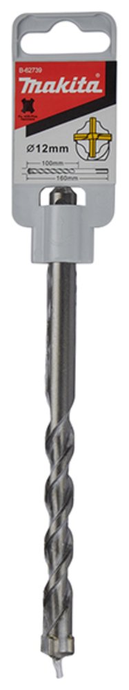 Broca de Hormigón para Sds-plus 12 X 160 Mm Makita B-62739 12X160 Mm perforación fijación