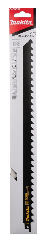 Sierra de Sable 400 X 1,5 Mm Makita B-63591 400X1 Mate corte - Imagen 4