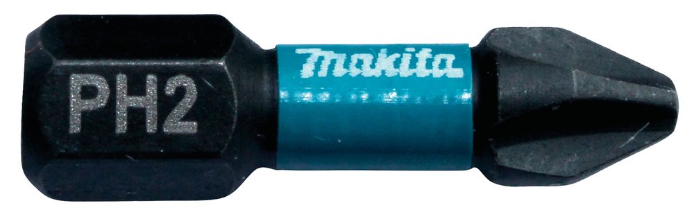 Punta Impact Black, PH2, 25 Mm, 2 Piezas Makita B-63616 perforación fijación