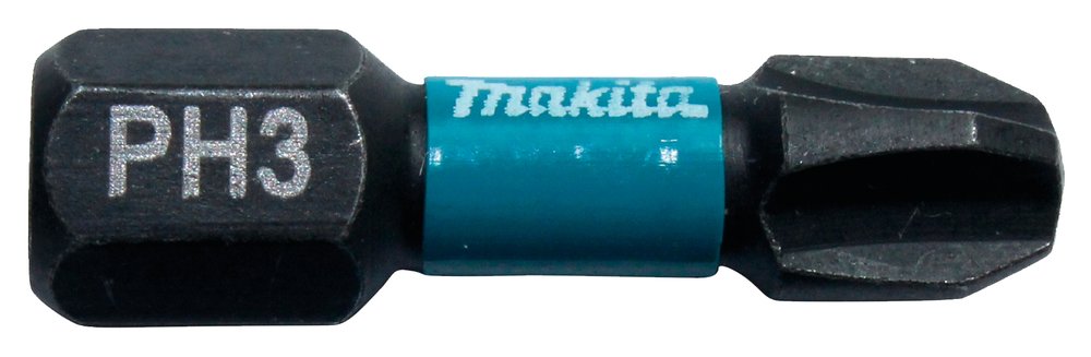 Punta Impact Black, PH3, 25 Mm, 2 Piezas Makita B-63622 perforación fijación