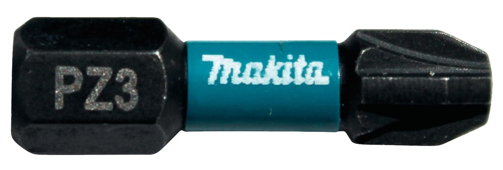 Punta Impact Black, PZ3, 25 Mm, 2 Piezas Makita B-63650 perforación fijación