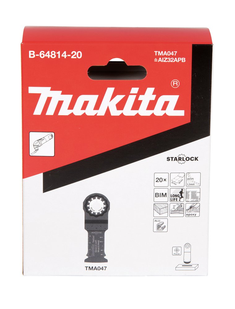 Cuchilla de Inmersión 32 Mm Makita B-64814-20 Mate multiherramienta aluminio - Imagen 4