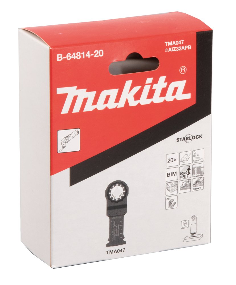 Cuchilla de Inmersión 32 Mm Makita B-64814-20 Mate multiherramienta aluminio - Imagen 3