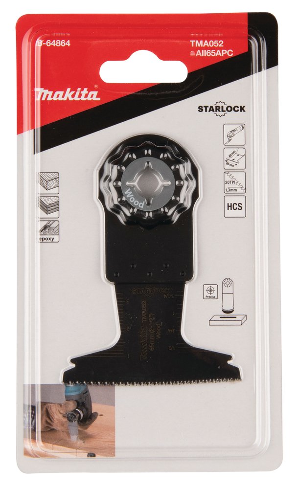 Cuchilla de Inmersión 65 Mm Makita B-64864 Mate multiherramienta - Imagen 3