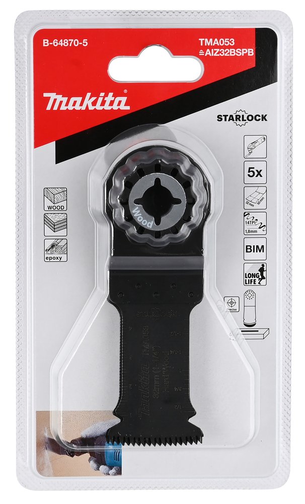 Cuchilla de Inmersión 32 Mm, 5 Piezas Makita B-64870-5 Mate multiherramienta - Imagen 4