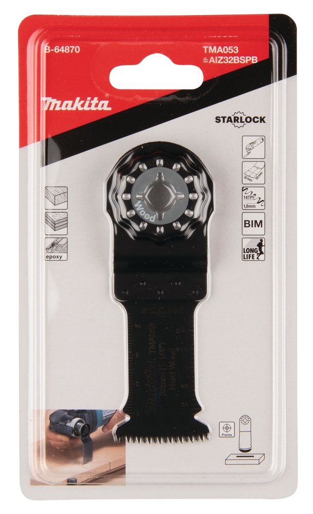 Cuchilla de Inmersión 32 Mm, 5 Piezas Makita B-64870-5 Mate multiherramienta - Imagen 5