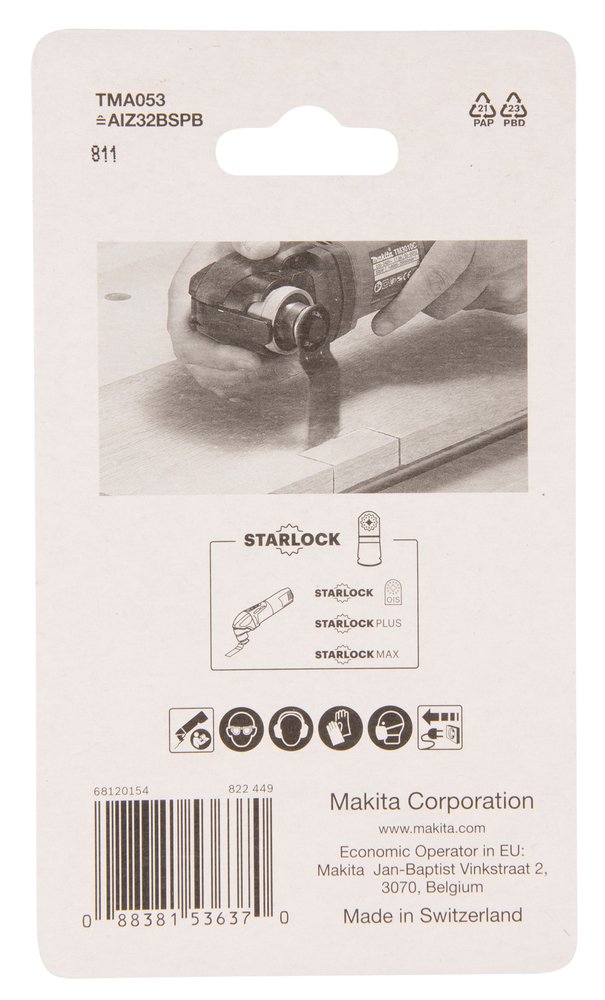 Cuchilla de Inmersión 32 Mm, 5 Piezas Makita B-64870-5 Mate multiherramienta - Imagen 3