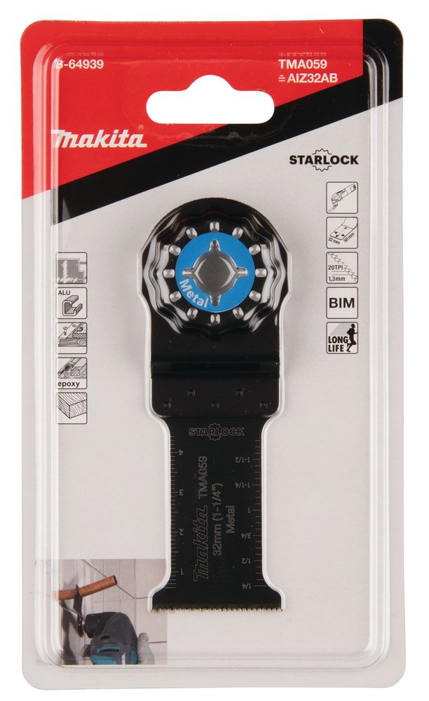 Cuchilla de Inmersión 32 Mm Makita B-64939 50 Mm Mate multiherramienta aluminio - Imagen 3