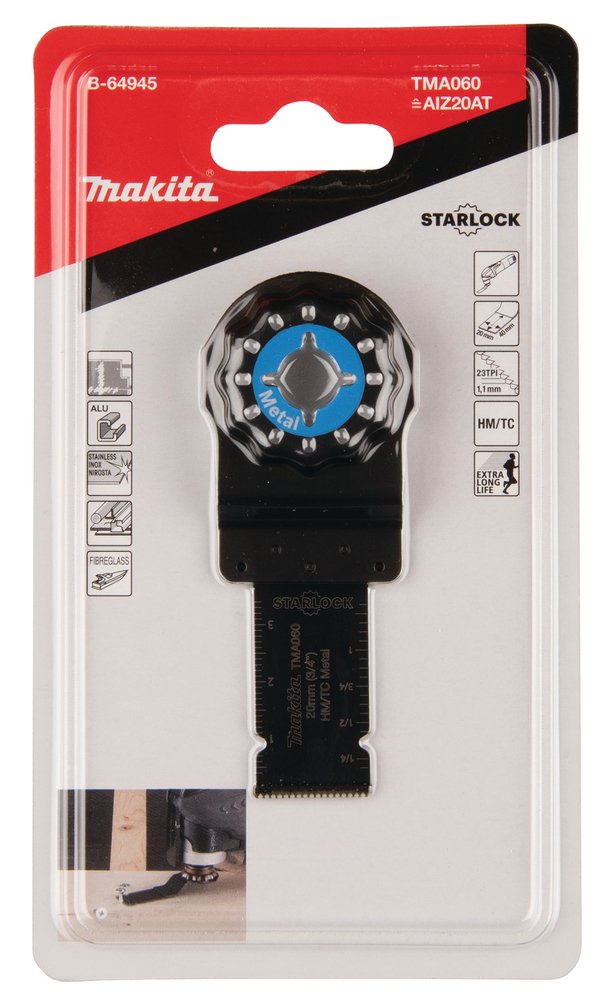 Cuchilla de Inmersión 20 Mm Makita B-64945 40 Mm Inox multiherramienta acero inoxidable · aluminio - Imagen 3