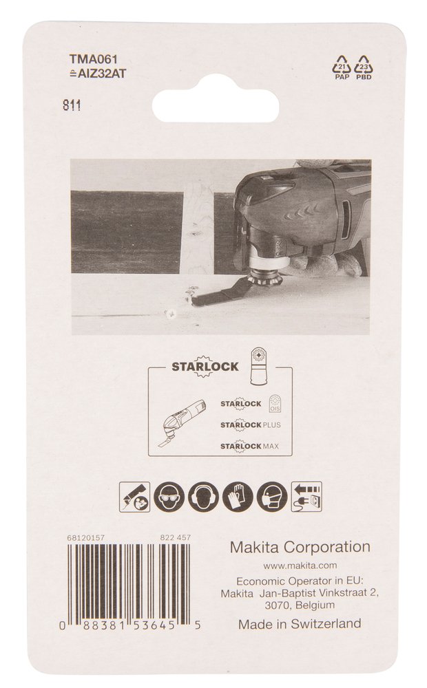 Cuchilla de Inmersión 32 Mm Makita B-64951 40 Mm Inox multiherramienta acero inoxidable · aluminio - Imagen 2