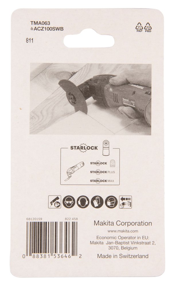 Cuchilla de Corte Segmentada 100 Mm Makita B-64967 Mate multiherramienta - Imagen 2