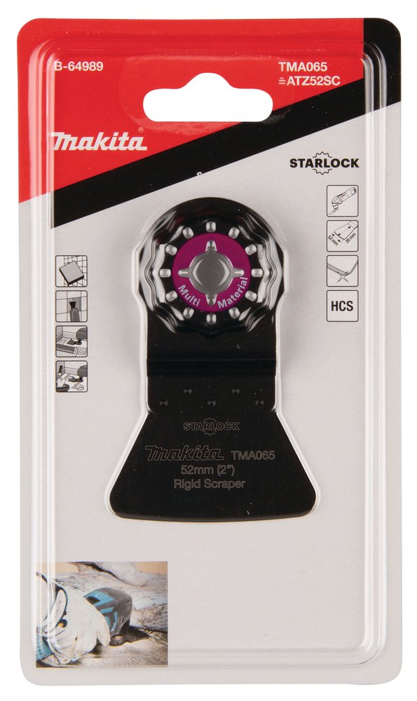 Cuchilla Rascadora 52 Mm Makita B-64989 26 Mm Azul multiherramienta acero inoxidable - Imagen 3