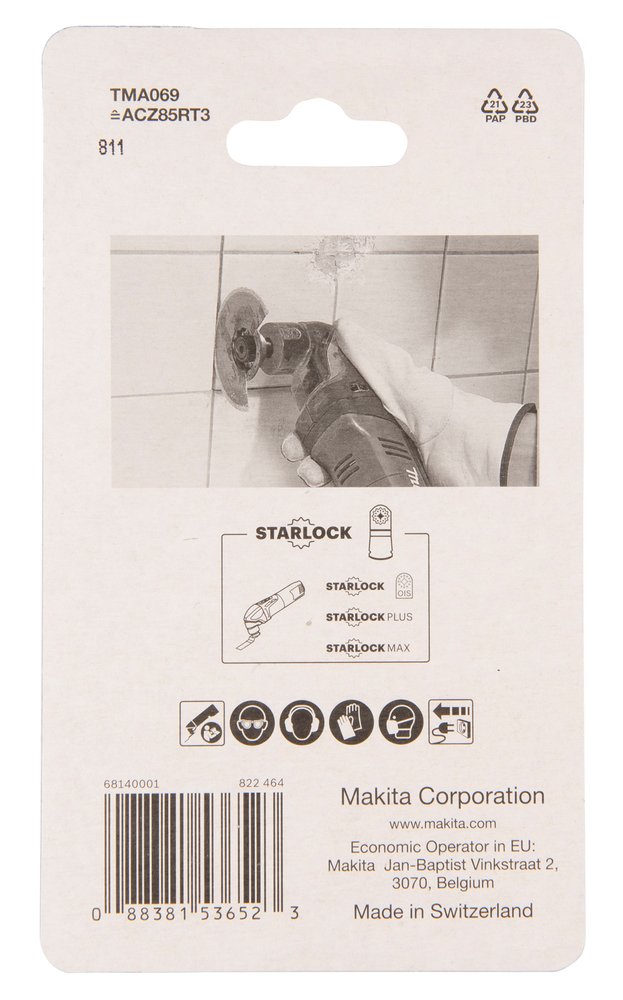 Cuchilla de Corte Segmentada 85 Mm Makita B-65028 Azul multiherramienta - Imagen 2