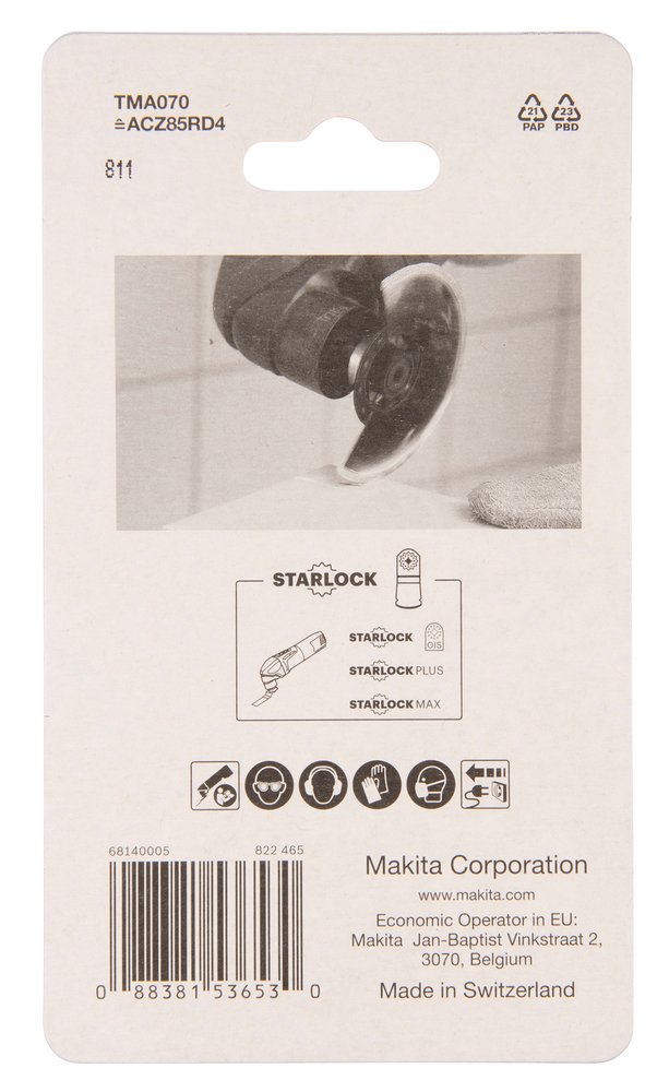 Cuchilla de Corte Segmentada 85 Mm Makita B-65034 Azul multiherramienta - Imagen 2