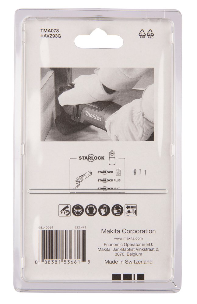 Plato de Lija Velcro Starlock 94 Mm Makita B-65115 multiherramienta - Imagen 3