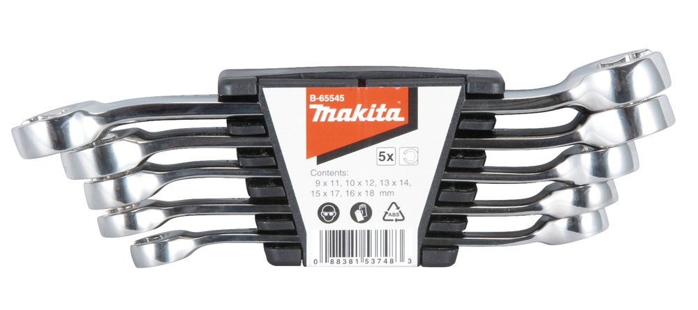 Set de Llave Manuales, 5 Pcs Makita B-65545 9X11 10X12 herramienta - Imagen 4