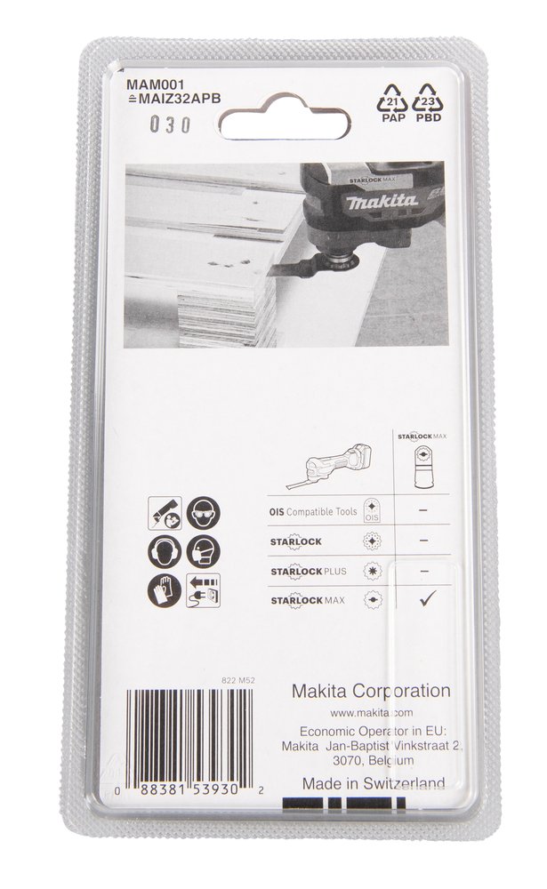 Cuchilla de INMERSIÓN32 Mm Makita B-66400 80 Mm Mate multiherramienta - Imagen 4