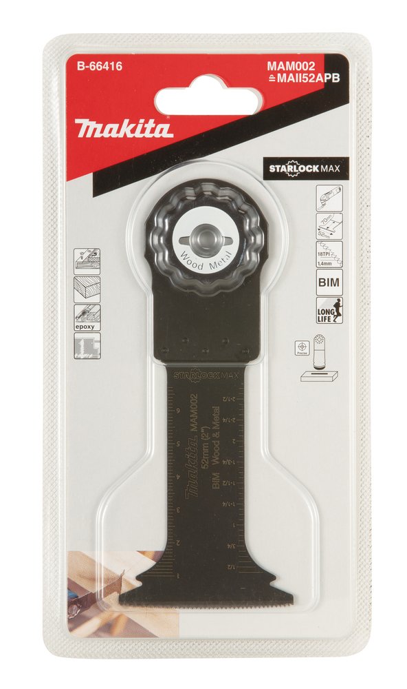 Cuchilla de INMERSIÓN52 Mm Makita B-66416 70 Mm Mate multiherramienta - Imagen 2