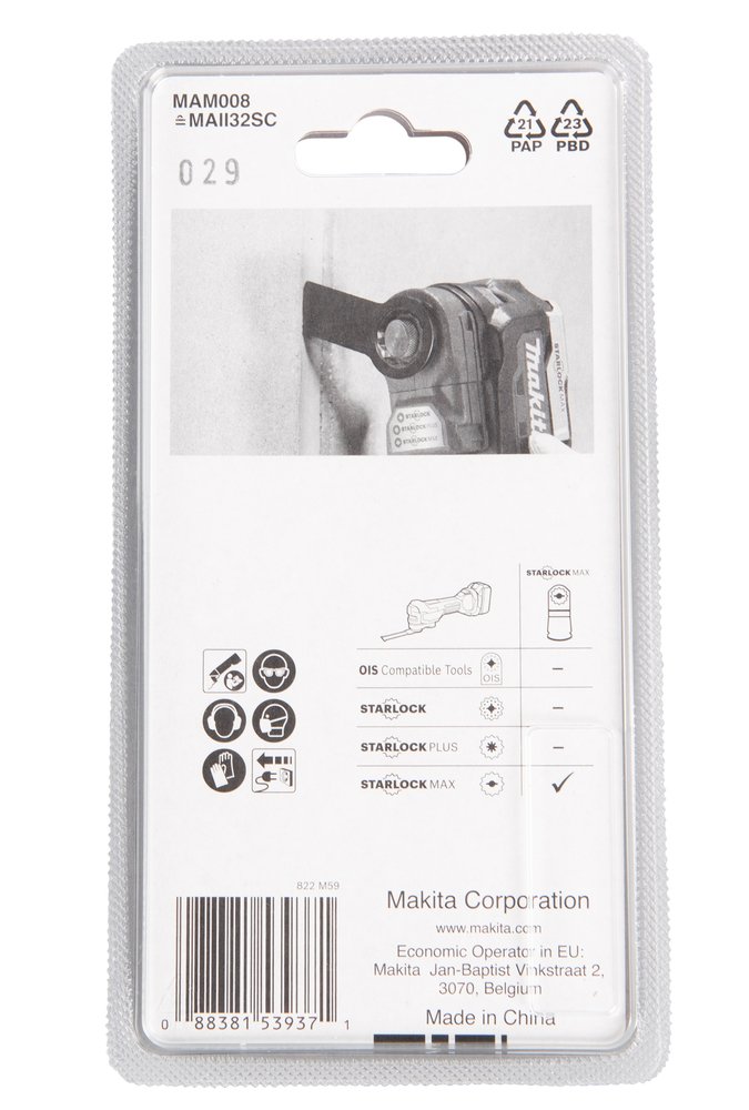 Joint Cortar Blade 32 Mm Makita B-66472 60 Mm Mate multiherramienta - Imagen 4