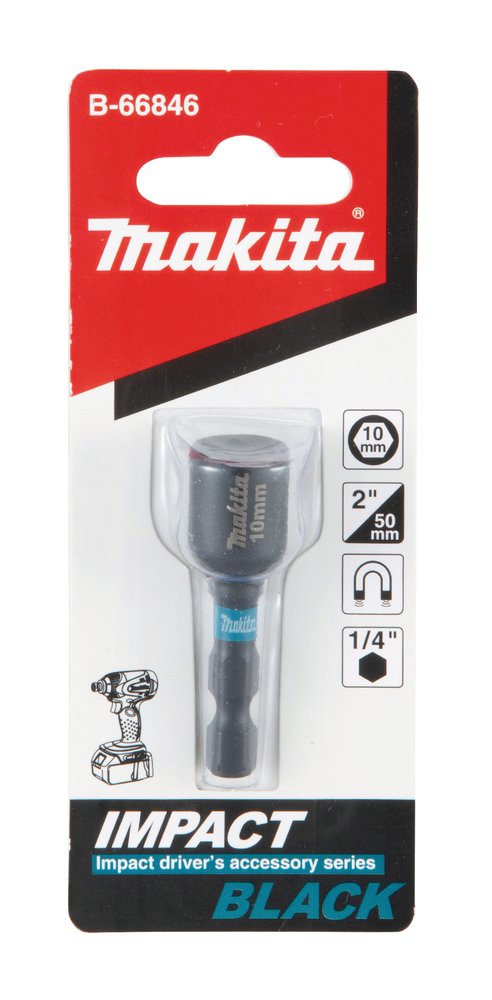 Llave de Vaso Magnética, 1/4", 10 X 50 Mm Makita B-66846 10X50 Mm perforación fijación