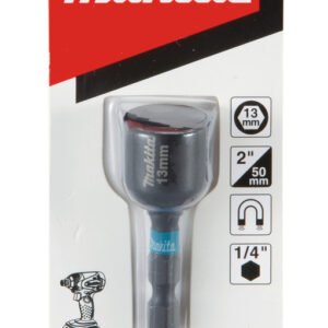 Llave de Vaso Magnética, 1/4", 13 X 50 Mm Makita B-66852 13X50 Mm perforación fijación