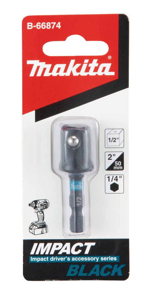 Cambio de Inserción Impact Black, 1/2", 50 Mm Makita B-66874 perforación fijación - Imagen 2