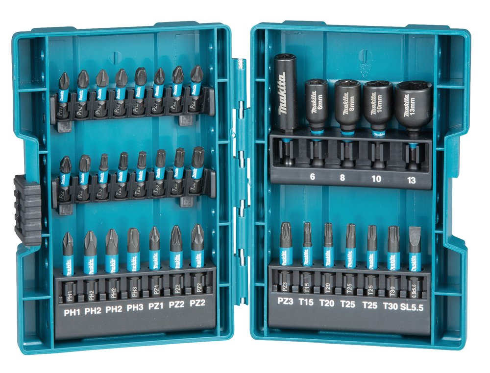 Estuche de Puntas Impact Black, 35 Piezas Makita B-66880 25 Mm 50 Mm perforación fijación