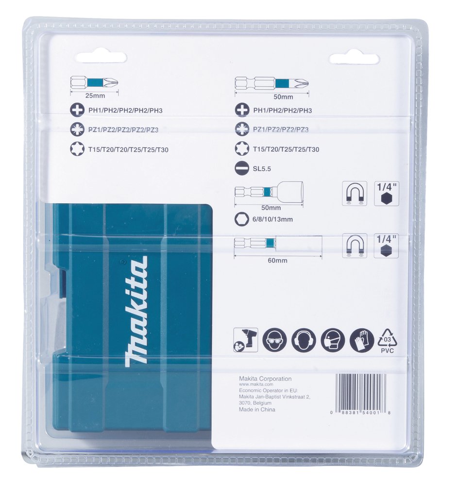 Estuche de Puntas Impact Black, 35 Piezas Makita B-66880 25 Mm 50 Mm perforación fijación - Imagen 2