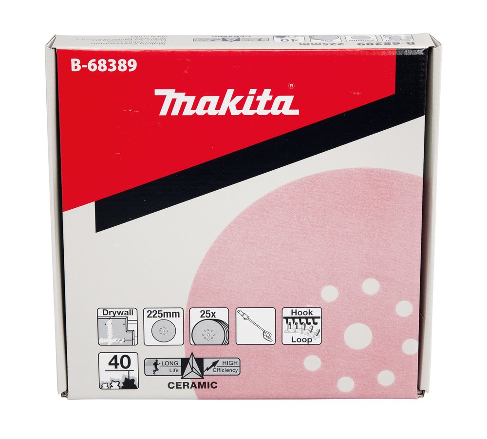 Disco Abrasivo 225 Mm, 40G Makita B-68389 pulido - Imagen 4