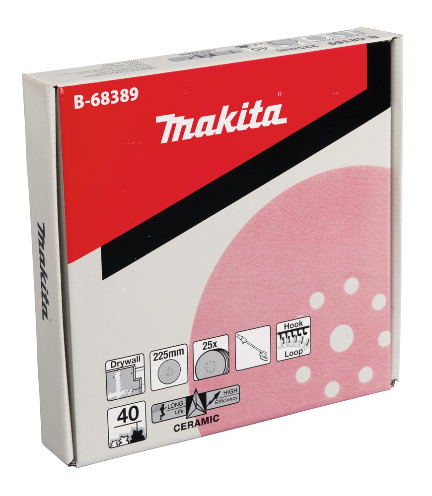 Disco Abrasivo 225 Mm, 40G Makita B-68389 pulido - Imagen 3