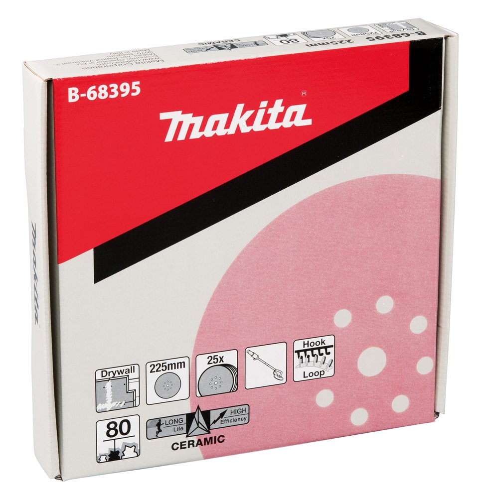 Disco Abrasivo 225 Mm, 80G Makita B-68395 pulido - Imagen 4