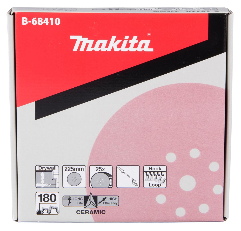 Disco Abrasivo 225 Mm, 180G Makita B-68410 pulido - Imagen 3