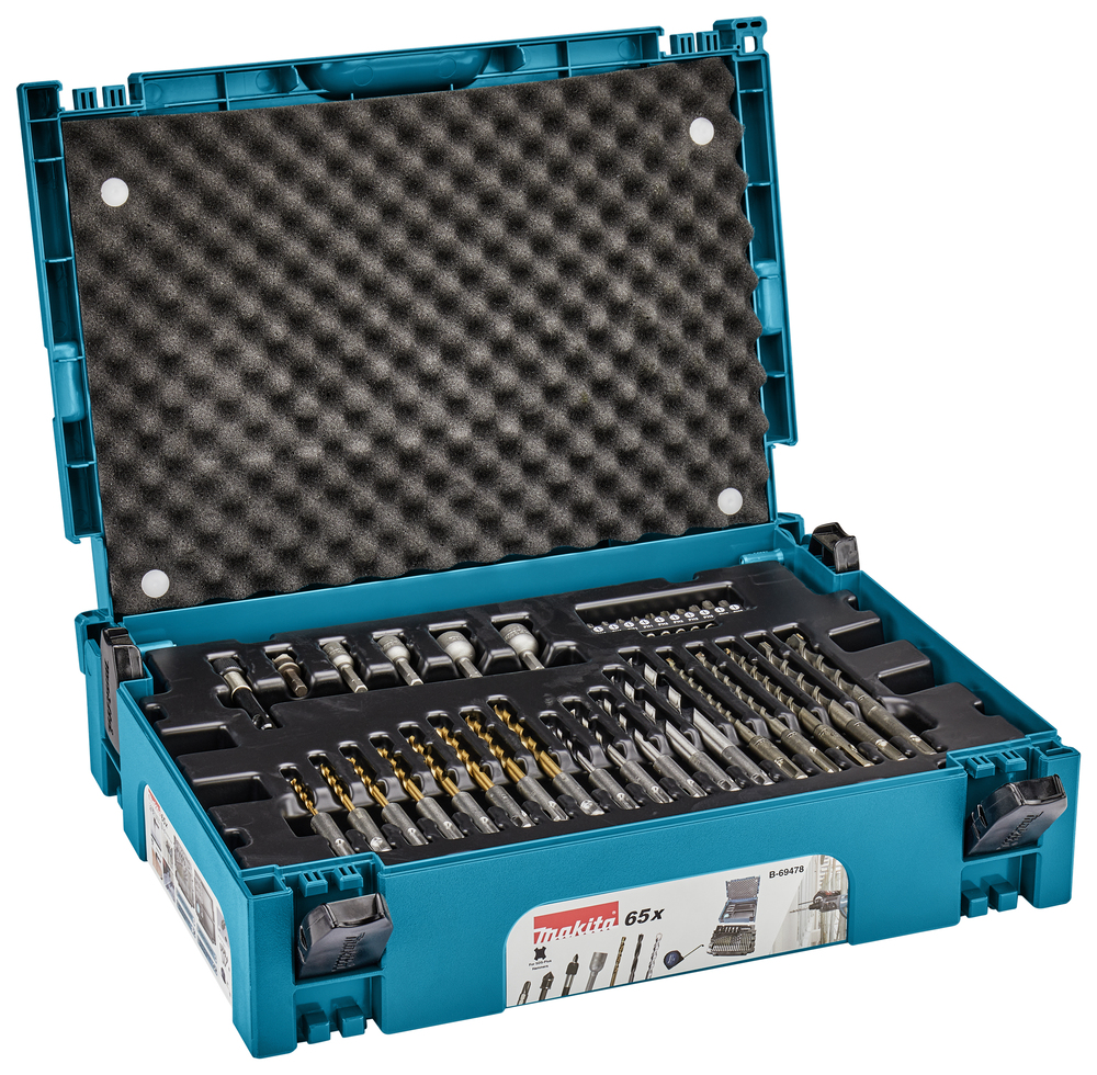Set de Brocas 65 Piezas Makita B-69478 5 Mm 10 Mm perforación fijación - Imagen 2