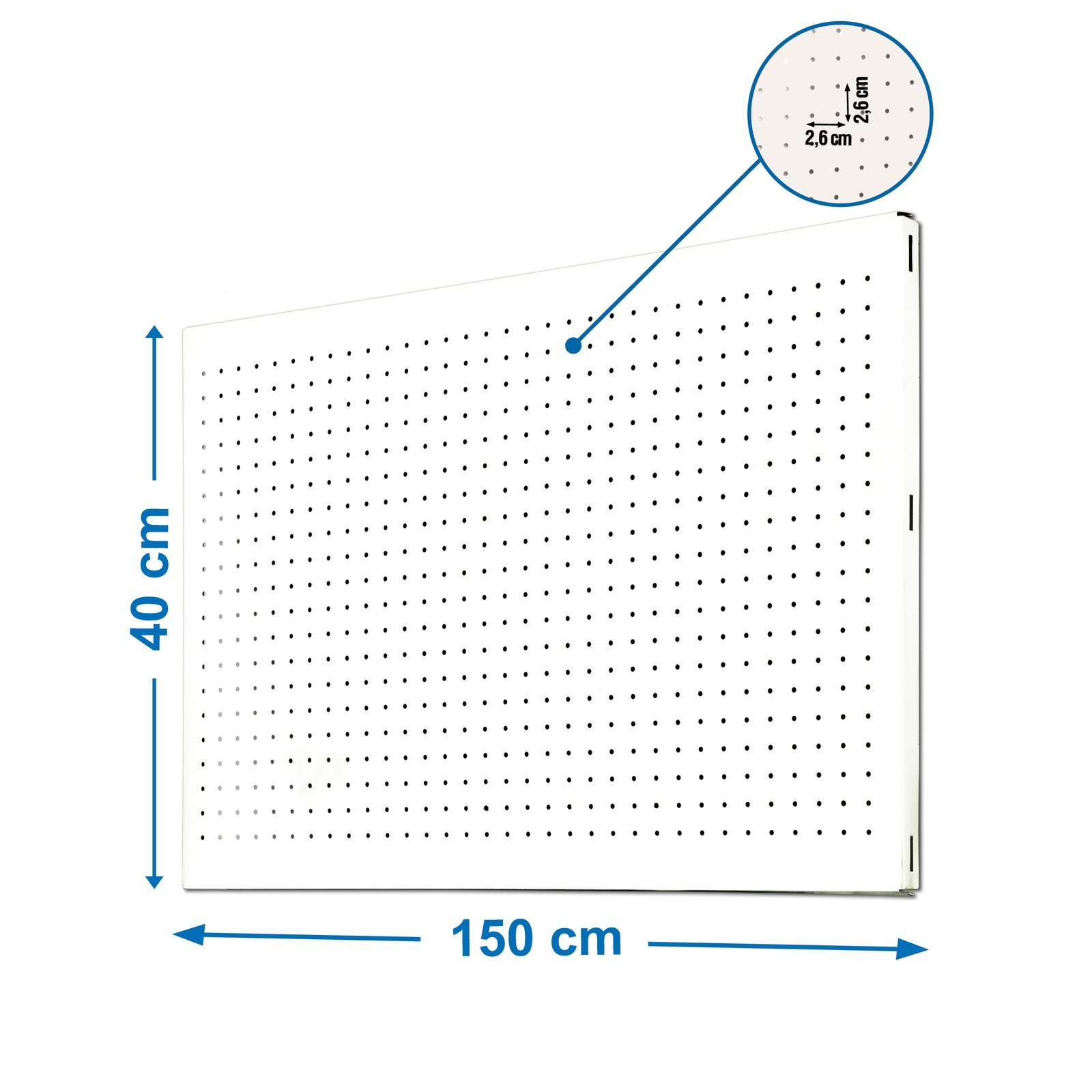 PANEL Perforado 1500X400 Mm Blanco Simonrack 1500X400 MM - Imagen 2