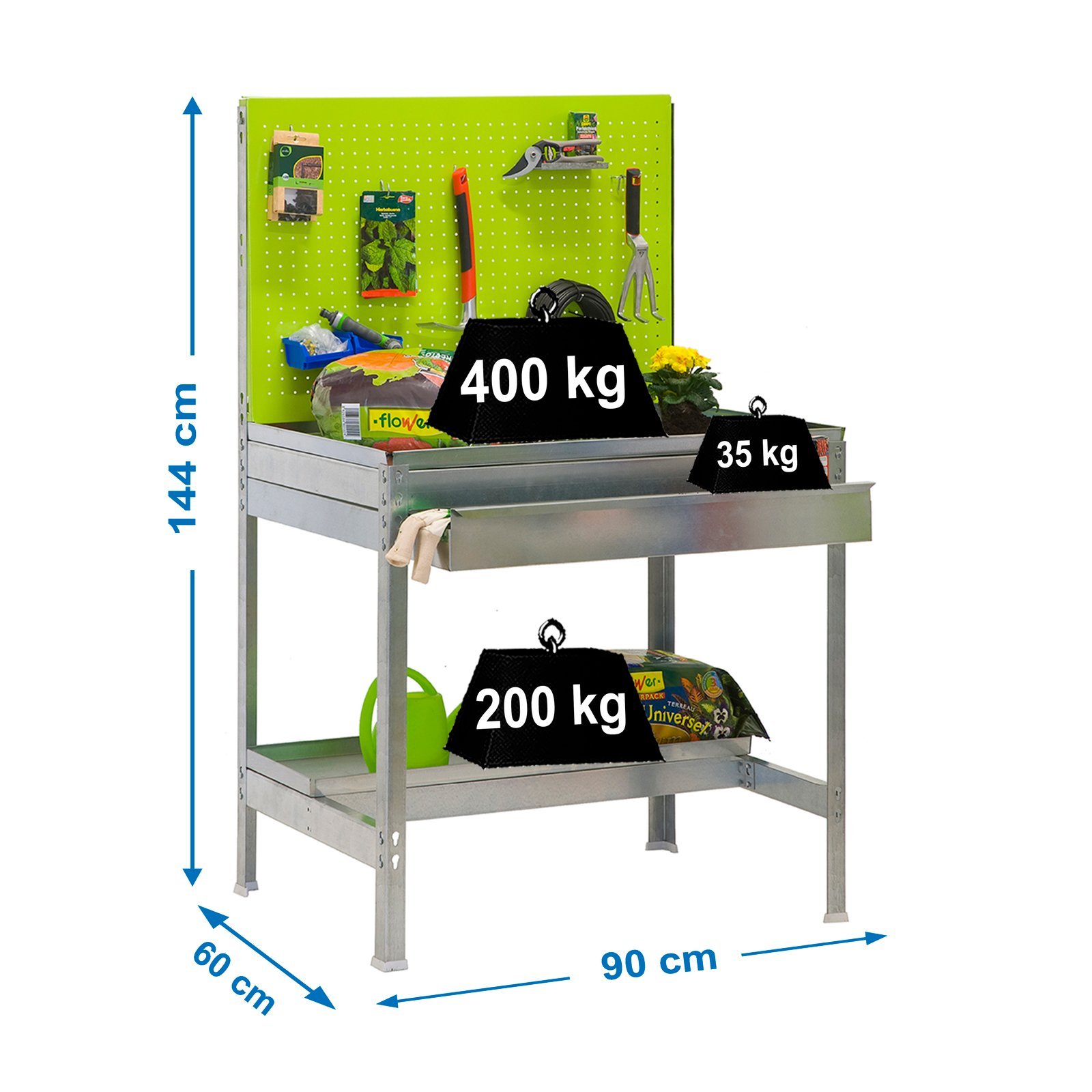 Simongarden BT2 BOX 900X600 Galva/verde Simonrack 1440X900X600 Mm 400 L - Imagen 3