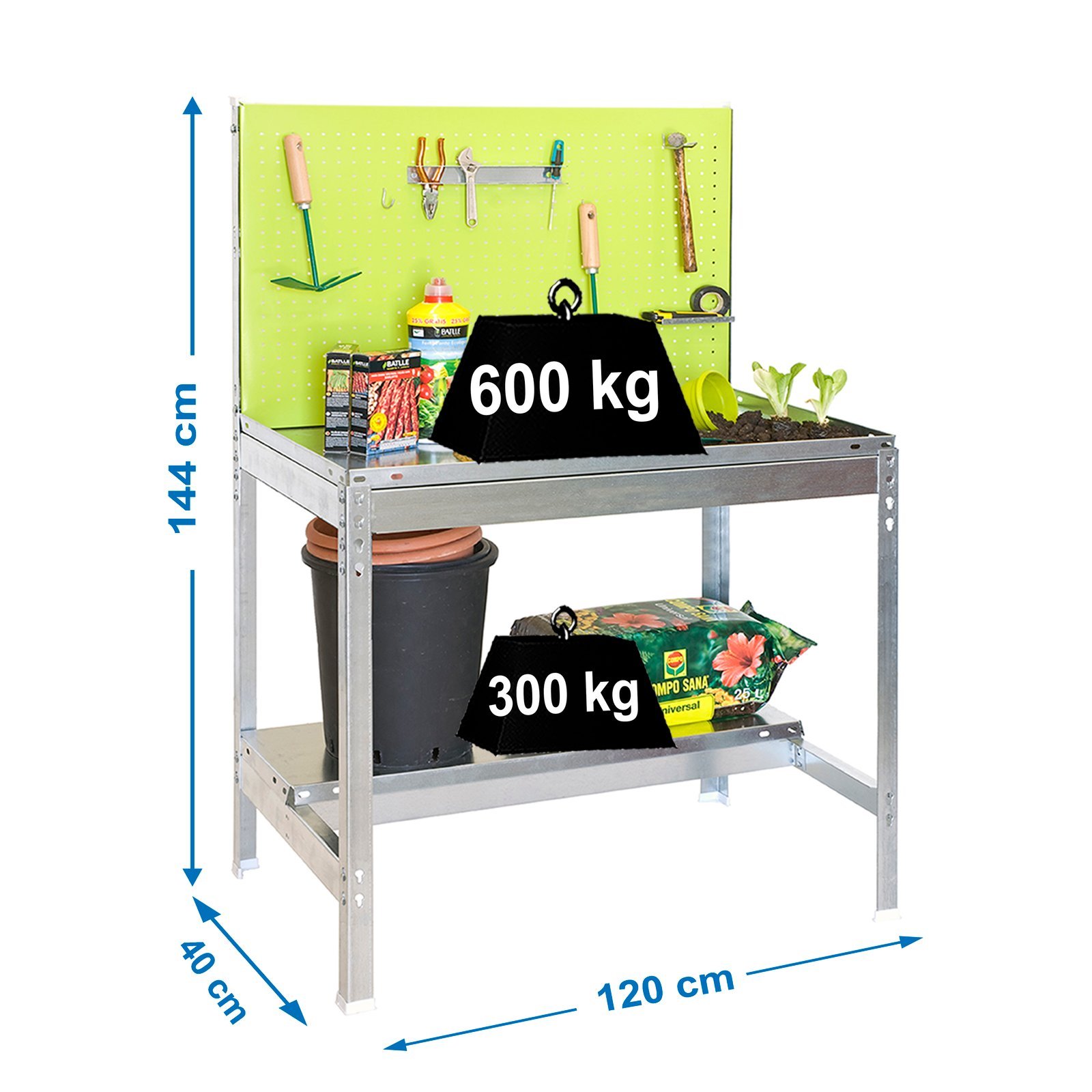 Simongarden BT2 1200X400 Galva/verde Simonrack 1440X1200X400 Mm 600 L - Imagen 3
