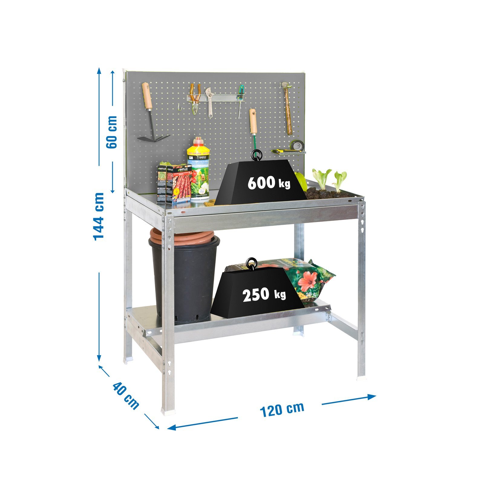 Simongarden BT2 1200X400 Galva/gris Simonrack 1440X1200X400 Mm 600 L - Imagen 3