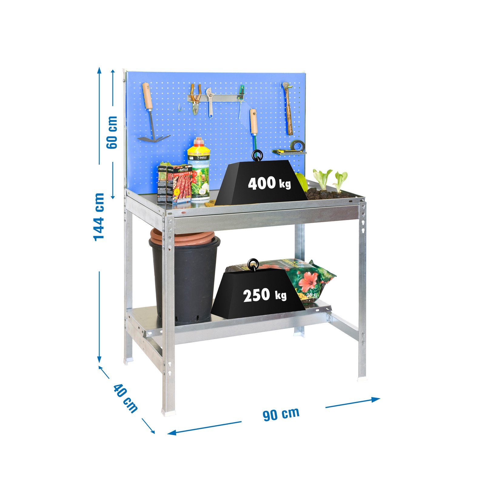 Simongarden BT2 900X400 Galva/azul Simonrack 1440X900X400 Mm 400 L - Imagen 3