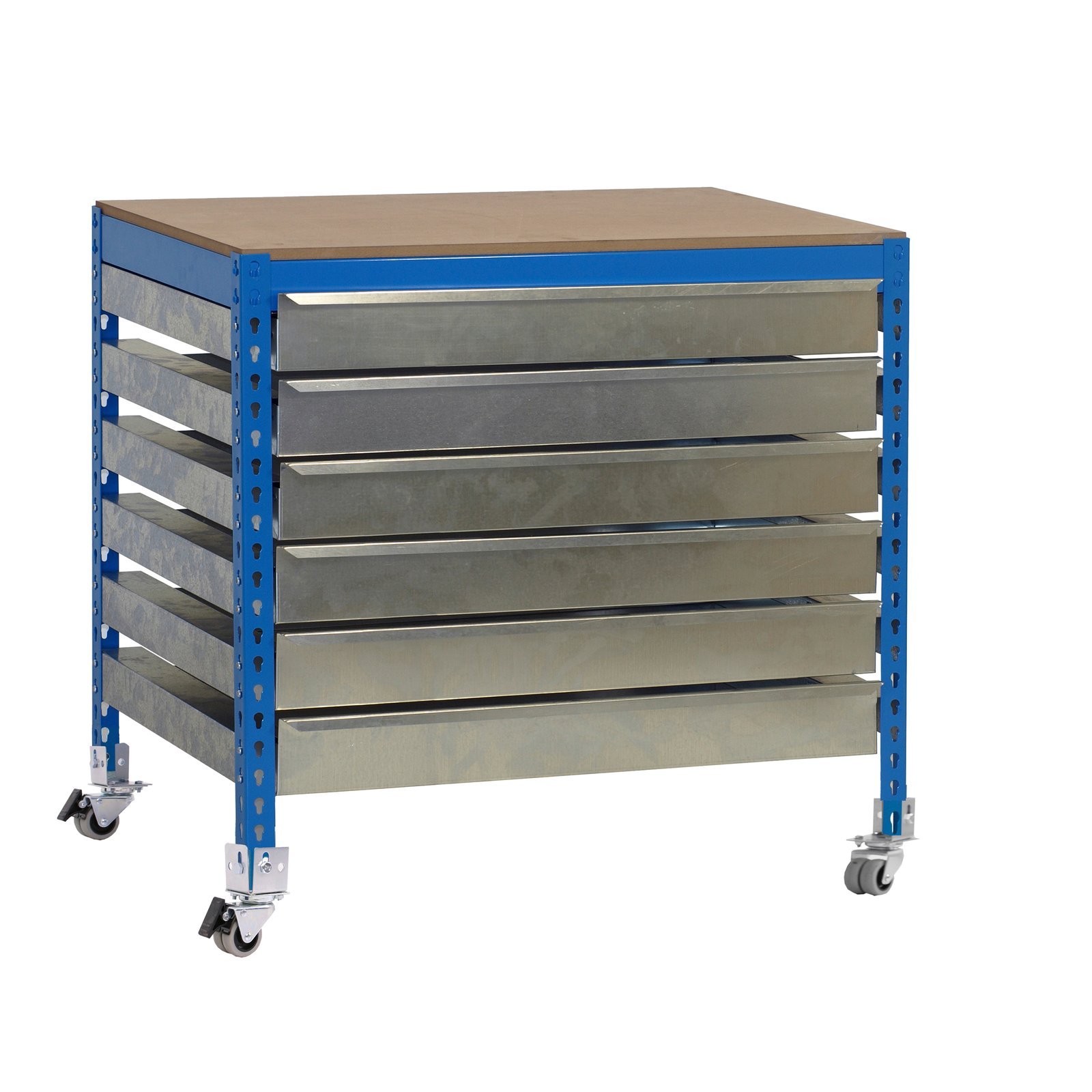 Simonwork Mobile BT5 BOX6 900 Azul/madera Simonrack 917X910 610 Mm