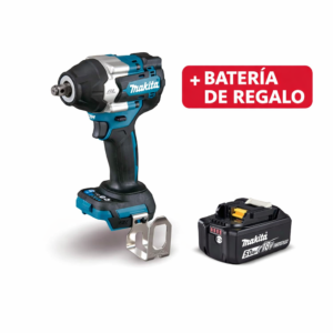 Makita DTW700Z - Llave de Impacto BL 18 V LXT 1/2” 700 Nm 18 V 200 M Blanca herramienta batería + Bateria 5Ah. de REGALO